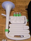Nuvo Jhorn White And Green Musical Plastic Brass Instrument With Carrying Case