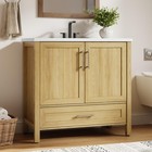 36   Bathroom Vanity With Sink  Freestanding Bath Vanity Cabinet 2 Doors  Drawer