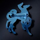 Art Deco Celluloid Greyhound Brooch Gold Figural Dog Pin C Clasp Antique