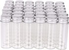100 Tiny Glass Bottles Clear Small Vials 15ml Empty Mini Jars With Aluminum Scre