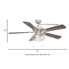 Home Decorators Ellard 52 In  Led Brushed Nickel Ceiling Fan With Light Kit