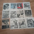 12 Vintage Newspaper Advertised Movies 1940s-1950s Sex Murder Suspense Award Win