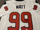 Jj Watt Signed Autographed Houston Texans Custom White Jersey Coa Auto