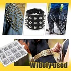394 Pieces Punk Spikes And Studs Kit 8 Sizes Cone Spikes Screwback Studs Rive   