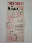 Vintage 1963 Welcome To Disneyland Guide Brochure Map And Post Card