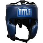 Title Boxing Royalty Leather Training Headgear - Royal navy