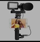 Movo Phonevideo Kit7 Grip stereo Microphone led Light For Content Creators New 