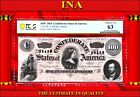  100 Confederate 1864 T-65 Pf-1 Cr-493 Us Obsolete Currency Civil-war Pcgs 63