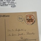 Schaulen Lithuania To Riga Latvia With Blue Sn Censorship Z Line Recievor Scarce