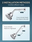 Adjustable Shower Head Extension Arm 6 Inch Stainless Steel Wall Pipe Chrome