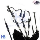 New Scottish Great Highland Bagpipe Black Finish With Ailver Amount