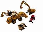 Vtg Ertl John Deere Diecast Mixed Lot Of 6 Excavator Backhoe Skid Steer Tractor