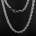 Usa 8 10mm Silver Stainless Steel Women Men Rope Chains Necklaces 18  -26  