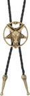 Western Bolo Tie Goat Head Pentagram Men Women Adjustable Cowboy Necklace Gift