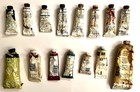 Vtg Lot Of 15 Oil Paint Tubes  Grumbacher  Alexander  Liquitex  Winsor   Newton