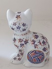 Vintage Imari Porcelainware Cat Made In Japan Gold Tone Gilding