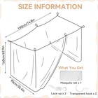 Bed Mosquito Net  One Side Open  75x35x63 Inches  Travel Home White