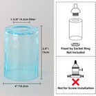 Glass Lamp Shade Replacement For Vanity Light  Wavy Blue Water Blue-3 Pack 