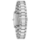 Bulova Classic Blue Abalone Diamond Ladies Tank Watch 96p262 Stainless Quartz