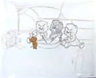 Tom And Jerry Original Production Drawing Triplet Trouble 1952