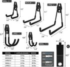 Heavy Duty Wall Hooks - 16 Pack  Anti-slip For Bike  Ladder  Tools