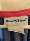 Vtg Smart Time Womens Large House Coat Dress Night Gown Robe Snap Front Tea Cup