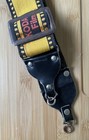Vintage Kodak Camera Strap  35mm Film Design Yellow red black Leather