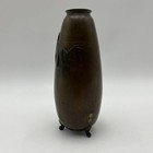 Antique Japanese Meiji Bronze Koi Carp Vase Dated 1897 Signed Reisui Inlaid Eye