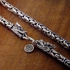 Vintage Solid Silver Dragon Chain Necklace For Men Fashion Jewelry
