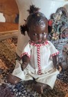 Rare And Precious Antique vintage African American Composition Doll  So Pretty  