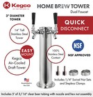 Kegco 14  Stainless 2-tap All Stainless Contact Quick Disconnect Homebrew Tower