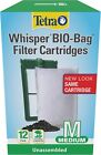 Tetra Whisper Bio-bag Disposable Filter Cartridges Unassembled Medium 12 Pack