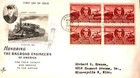 1950 Casey Jones Fdc Artcraft Block Of 4 Stamps   1947 Cipex Air Mail Envelope