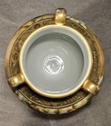 Antique Morimura Nippon Daffodil Tri Handle Molded Relief Tapestry Vase 7 25 