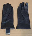 H m Genuine Leather Womens Gloves Size Large Black Winter Warm Thermal Ladies