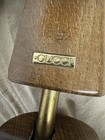 Gucci Wooden Shoe Trees Mens Size 45 5 Brown Brass Hardware Italy Vintage Luxury