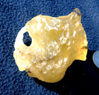 Libyan Desert Glass Meteorite Tektite Impact Specimen  885 Ct big Natural Hole