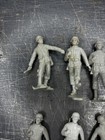 Vintage Lot Of 16 Marx Navarone Plastic Toy Wwii Soldiers White Gray Playset