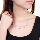 925 Sterling Silver Water Drop Jewelry Set Necklace Bracelet Earrings Ring Gift