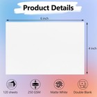 Utron 120 Sheets 4x6 Cardstock  250 Gsm Blank Postcard Paper  Matte White 