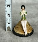 Antique Art Deco Porcelain Half Doll Flapper Pin Cushion W legs 1920s Germany 3   