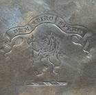 18th Century English Sterling Card Tray Wm Peaston London 1748 Armorial