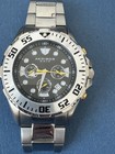 Men s Akribos Xxiv Ak661ssb Black Dial Chronograph Stainless Steel Watch