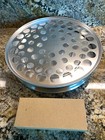 Vtg Set Metal Communion Tray With Insert Slots And 12 Mini Glass Cups Eucharist