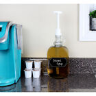 64oz Half Gallon Clear Glass Pump Bottle W White Pump  2qt Soap liquid Dispenser