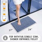 Yimobra Washable Bathroom Rug Super Soft Chenille Bath Mat 24x17 Denim Blue