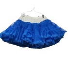 Vintage Sam s Petticoat Tulle Skirt Womens Medium Blue Fluffy Slip Square Dance