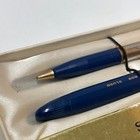 Vintage 50 s Sheaffers White Dot Fountain Pen And Pencil Set - 14k Nip Fine