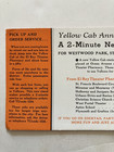 Vintage Advertising Ink Blotter For  yellow Cabs  Neighborhood Service