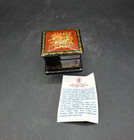 Russian Hand Painted Lacquer Handmade Paper Mache Trinket Box 2x2   